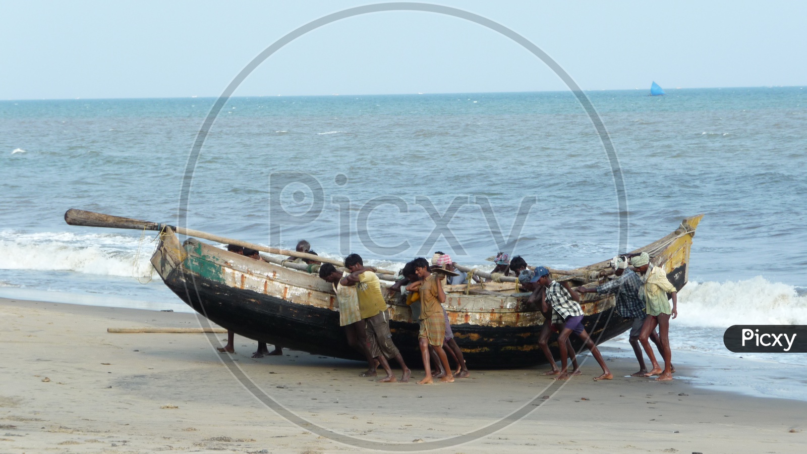 Fishermen Boats at Uppada Beach