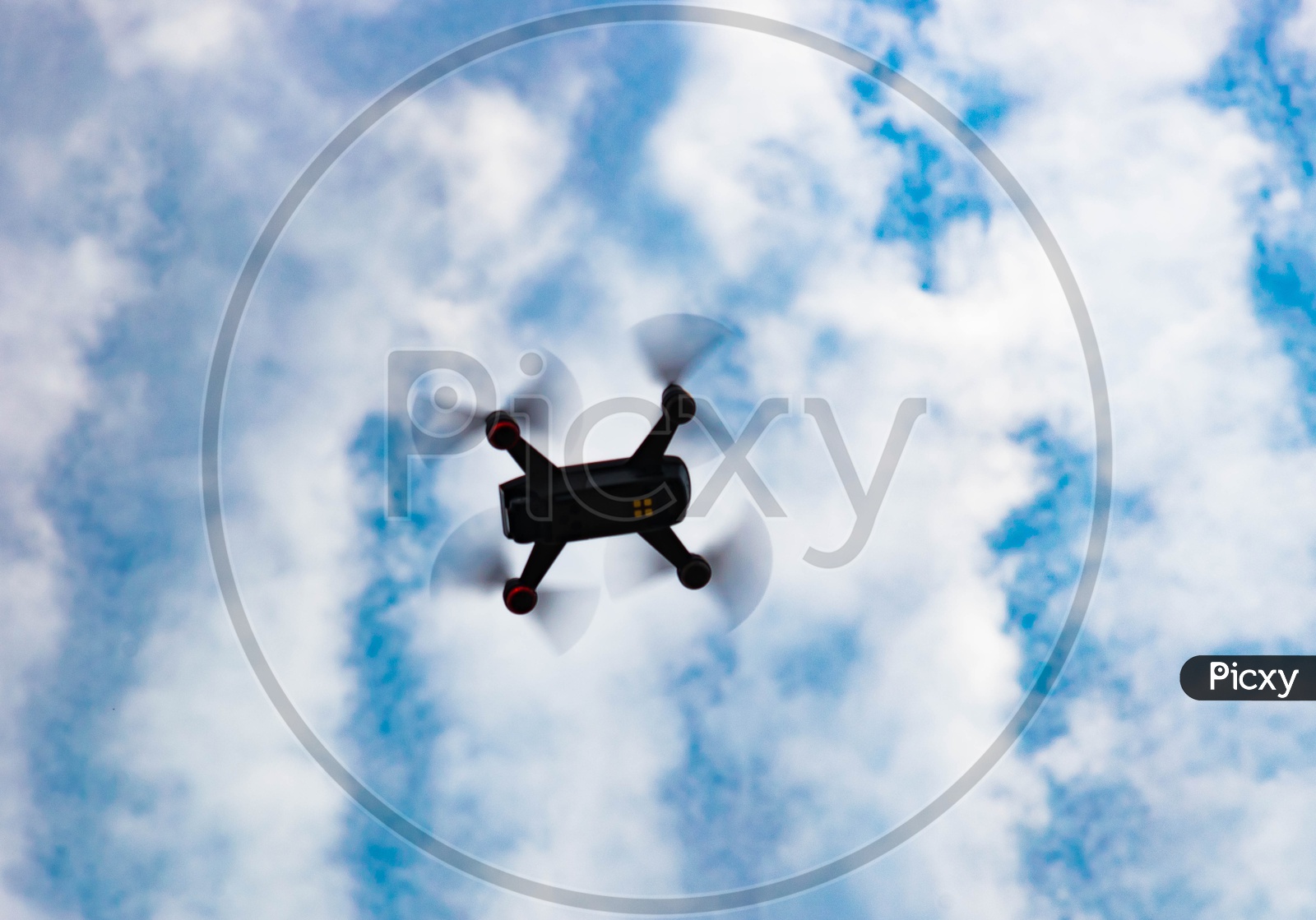 Drone and the clouds.