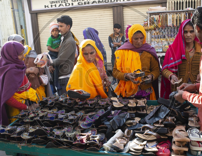 Ladies Sandals on Pushkar Streets