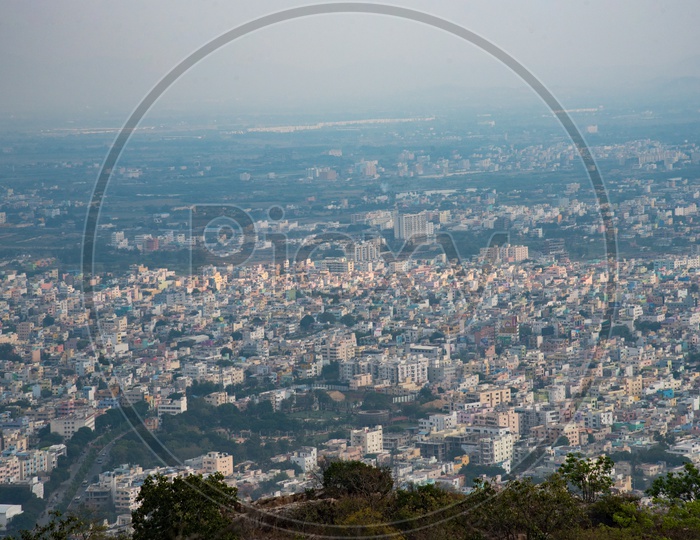 Tirupati city view from Tirumala hills