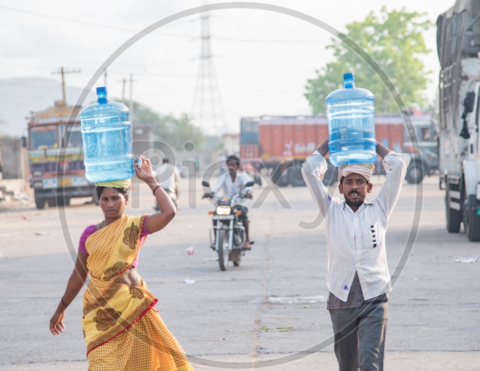 Carrying water for Daily needs.