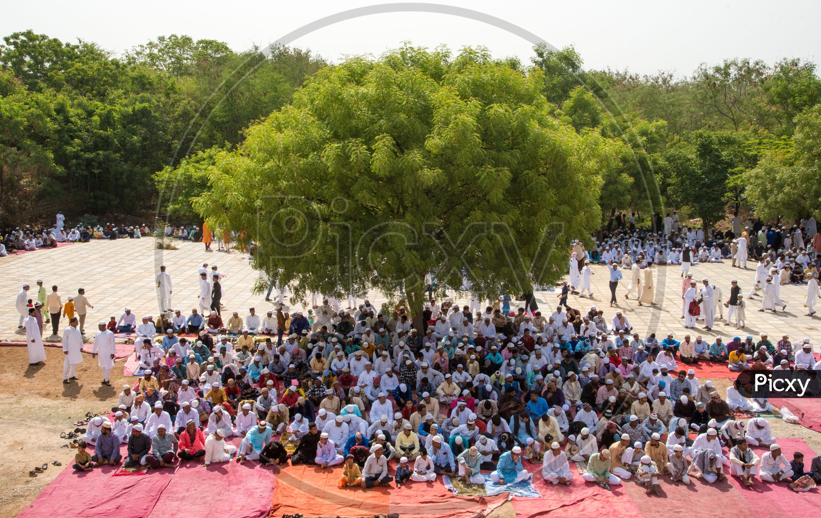 Muslim gathered for prayer meet at Qutb Shahi Tombs for Ramadan Eid