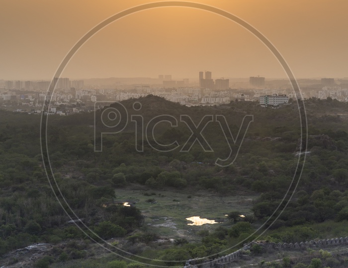 Sunset at Golkonda Fort