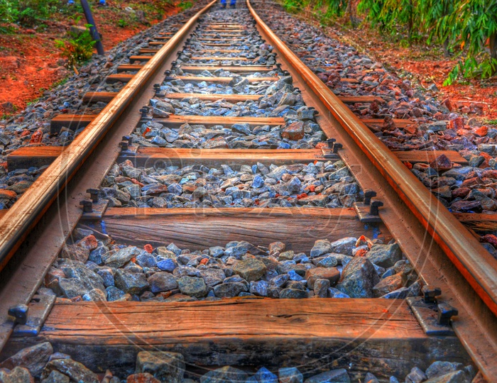 Railway Track pic with an edit of colors