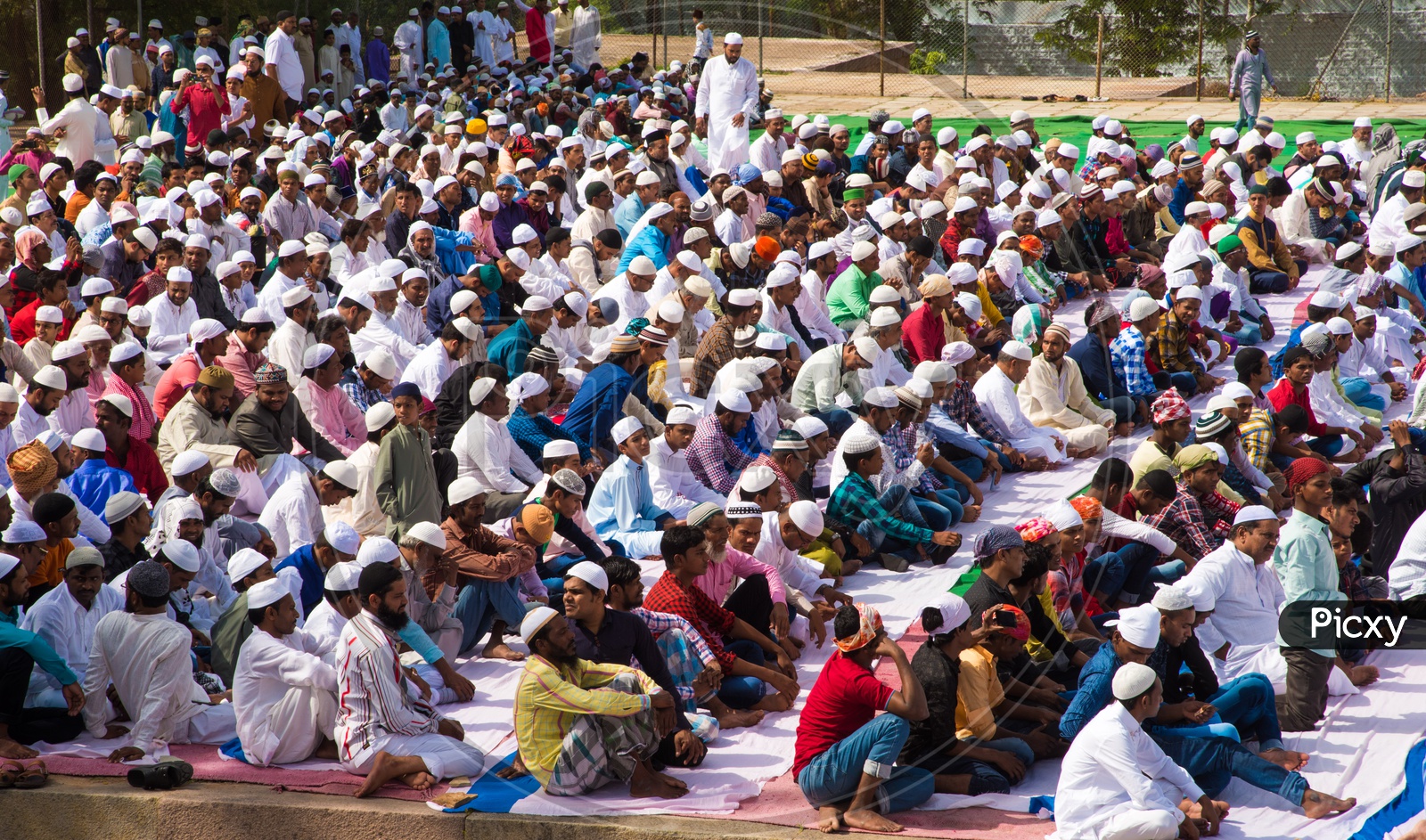 Eid prayer meet at Qutb Shahi Tombs in Hyderabad