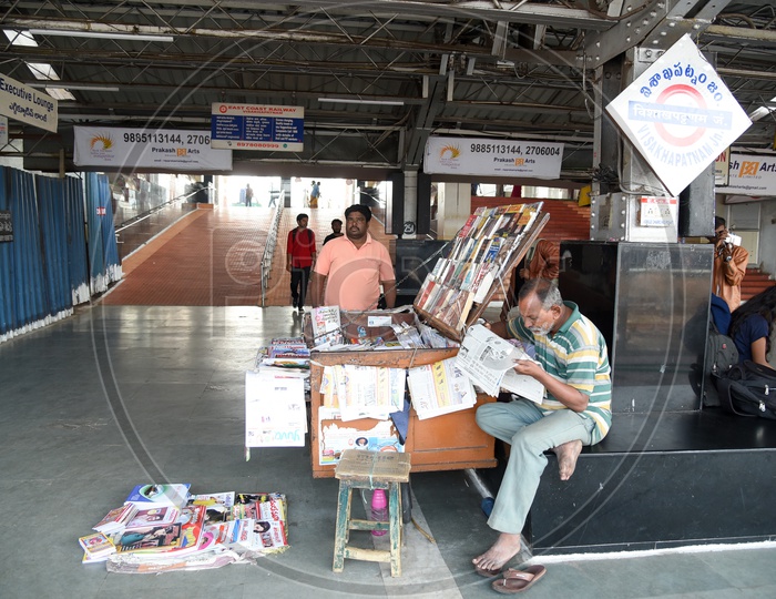 Book Stall at Railway Station