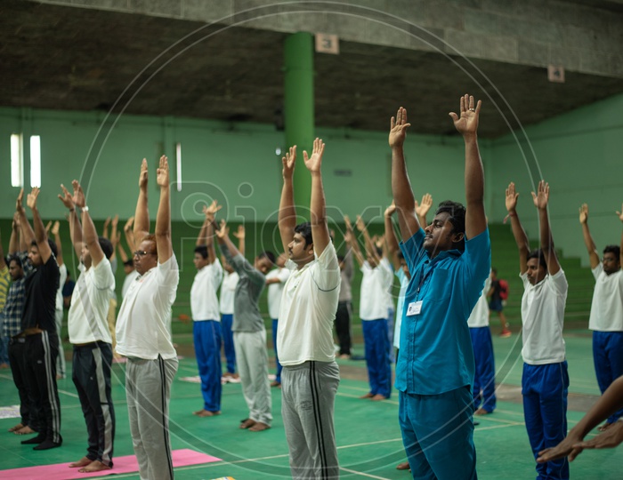 Youth Practicing Yoga, International Yoga Day, 2018
