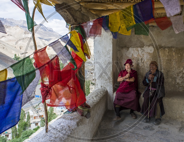 People at Lamayuru Monastery, Ladakh