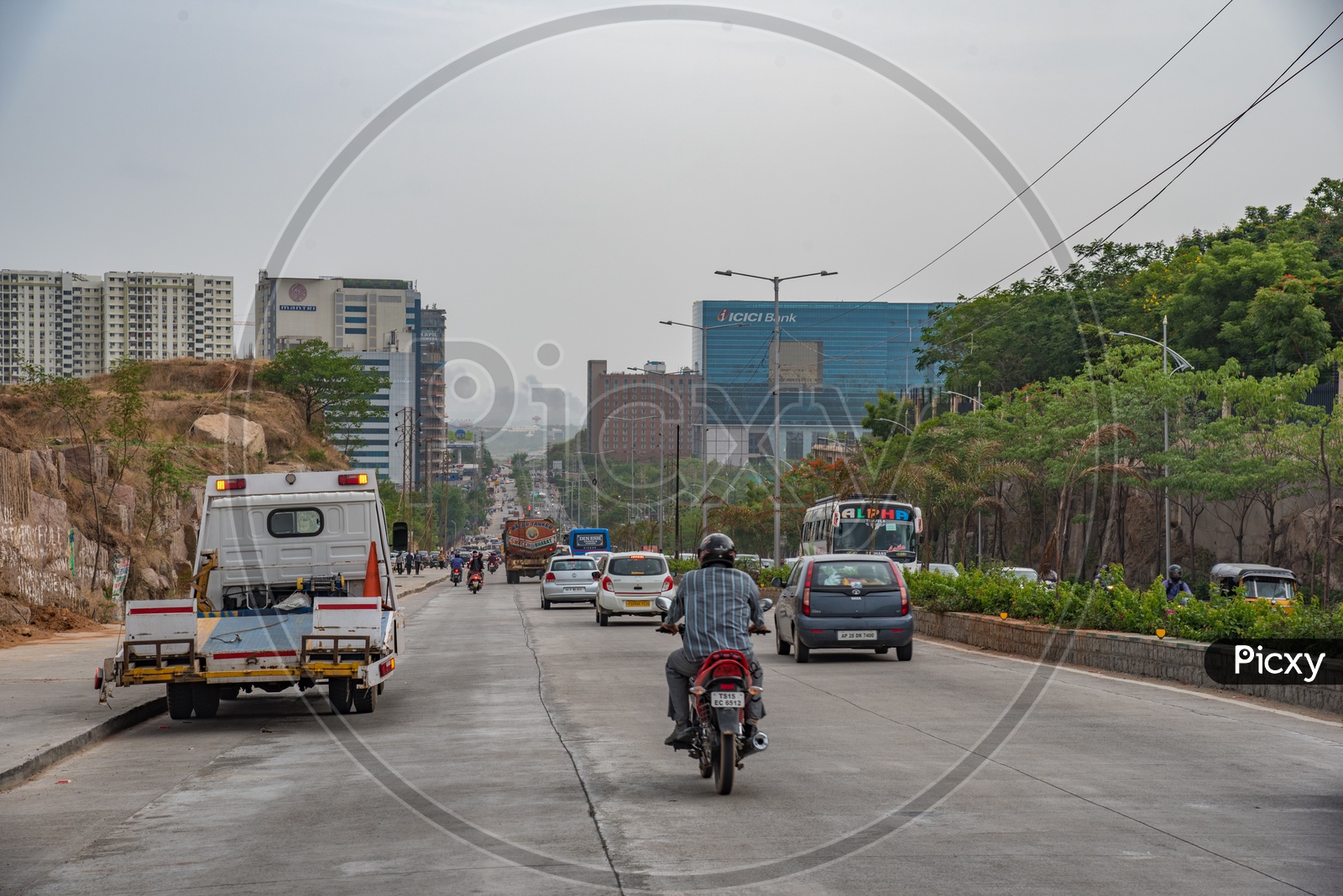 Financial District roads in Hyderabad,