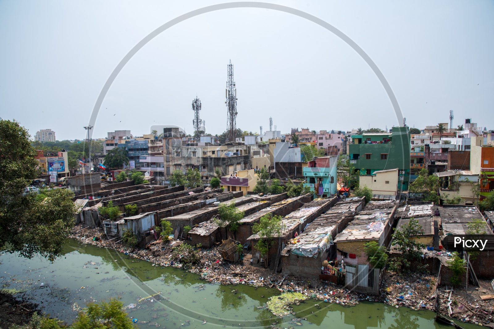 Slums in Chennai.