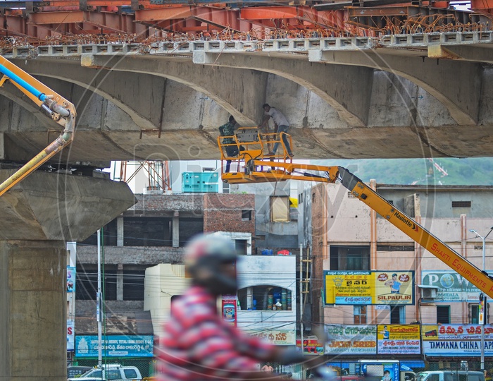 Fly over construction near Kanaka durga temple