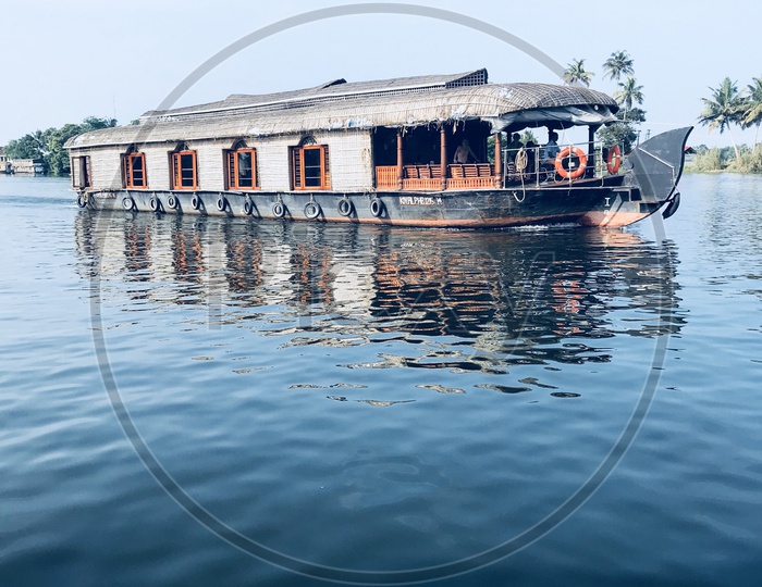Tourist Boat in Backwaters of Kerala