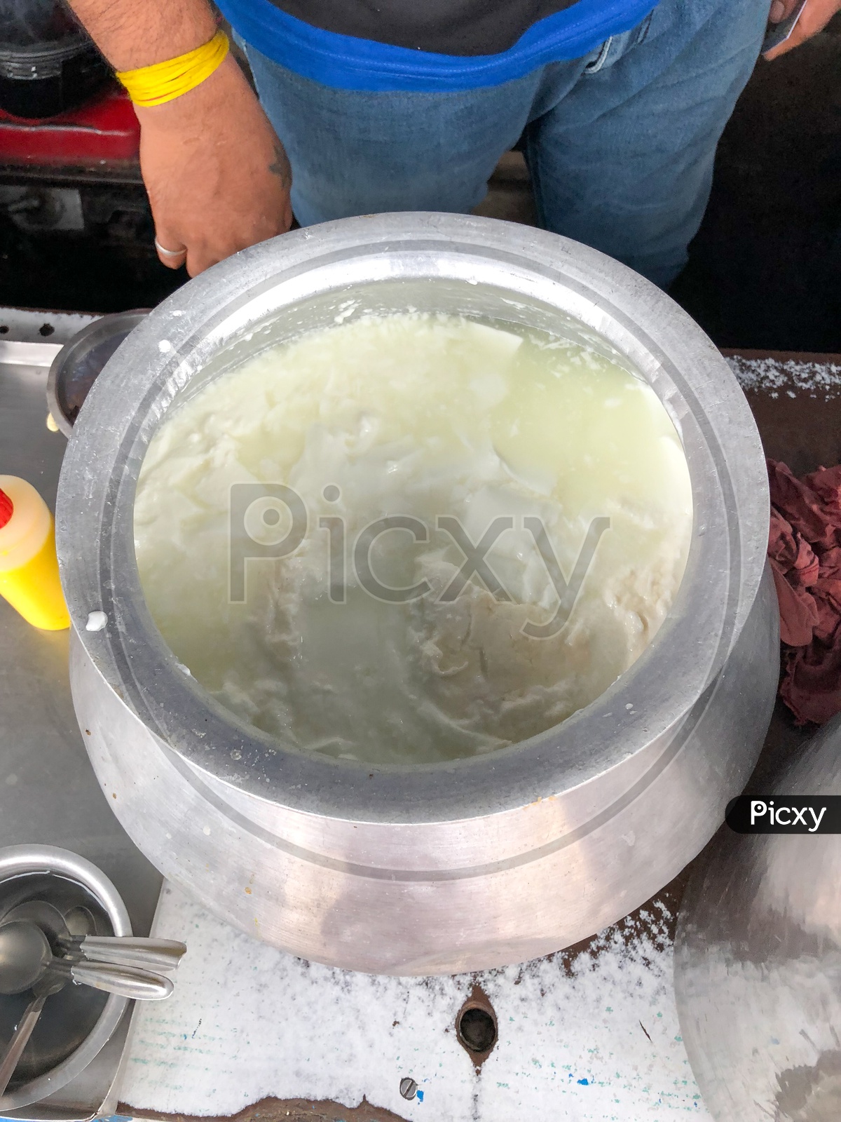Fresh curd used to make Lassi