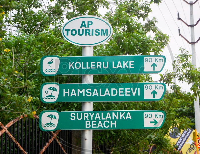 AP Tourism distance sign board