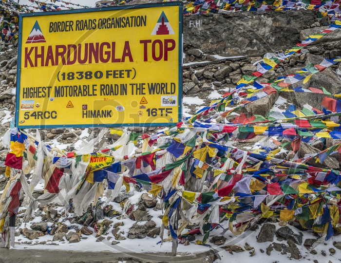 Prayer Flags at Khardungla Pass
