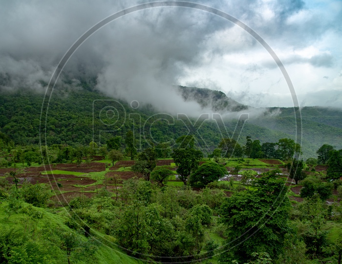 Scenic views of the western ghat during monsoon