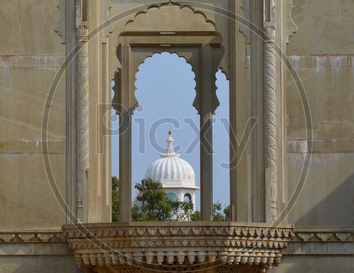 Fateh Prakash Palace as seen from Kumbha Palace inside the Chittorgarh Fort