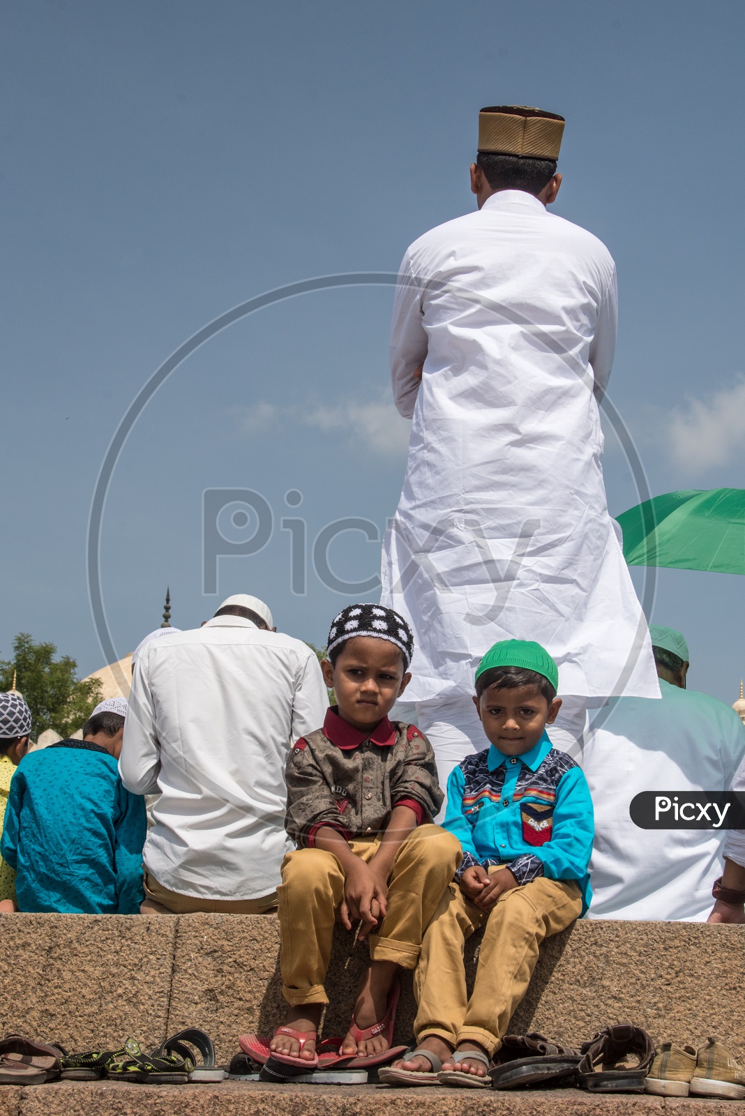 Kids at Eid prayer meet