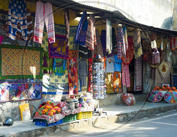 Store selling handicrafts, Clothing and Souvenirs