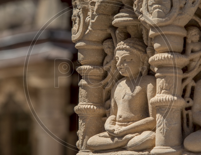 Ancient Hindu Statues at Jain Temple, Osian