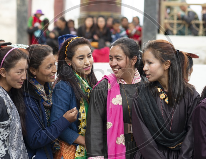 Girls in Mulbek Festival, Ladakh