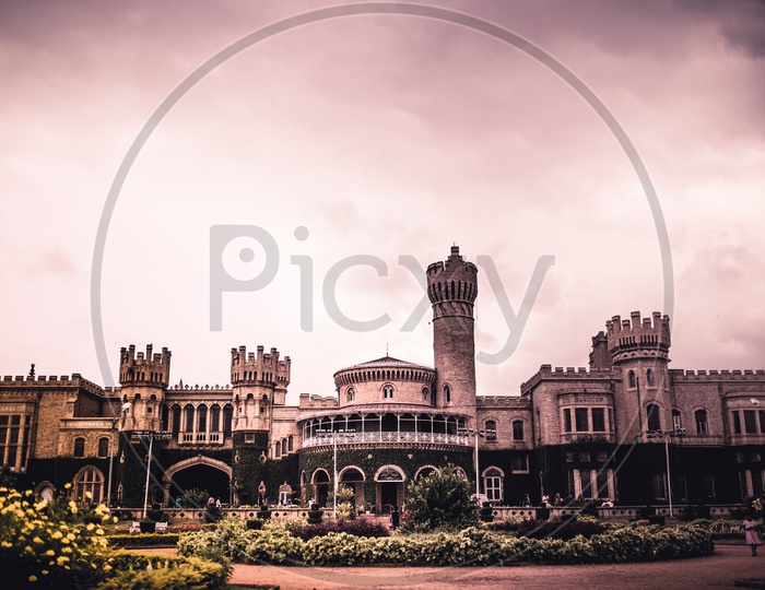 A sepia look  of the Bangalore Palace