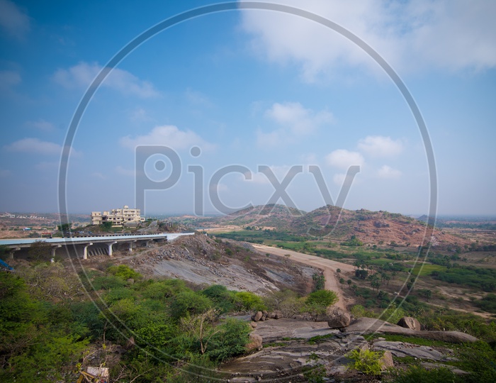 View from Yadagiri Temple Complex of Harita Resorts