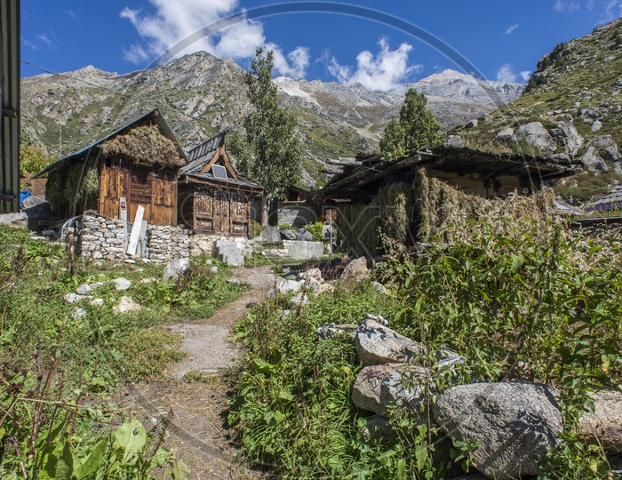 Wooden Houses at Chitkul Village