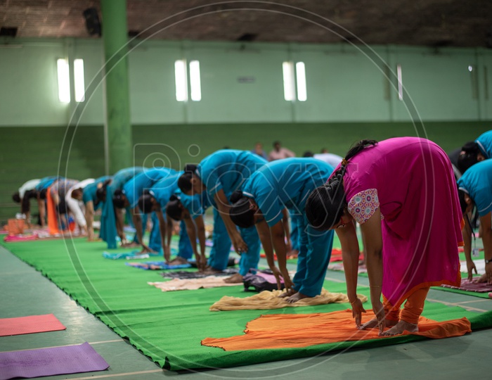 Women Practicing Yoga, International Yoga Day, 2018