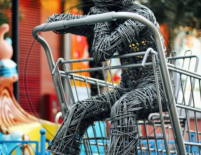 Shopping Cart with an Art