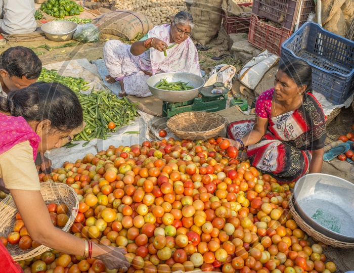 Female Vendors at Gudimalkapur Flower Market