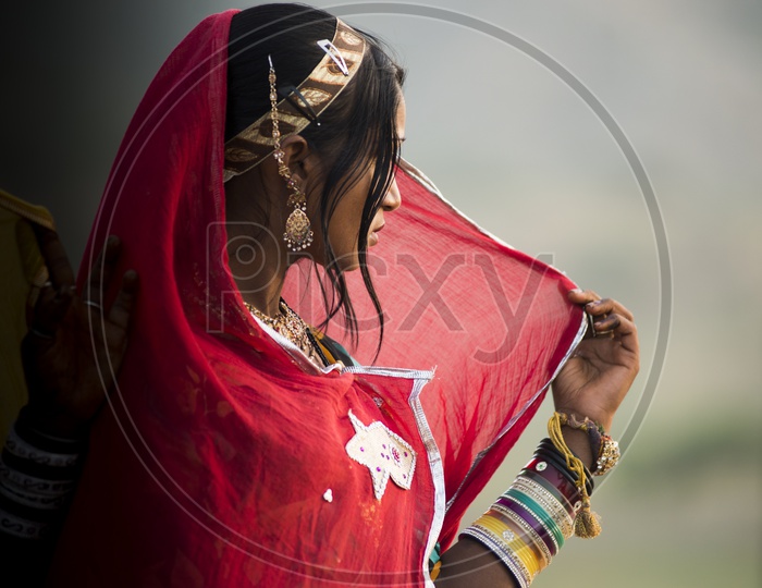 Rajasthani Woman in Traditional Dress
