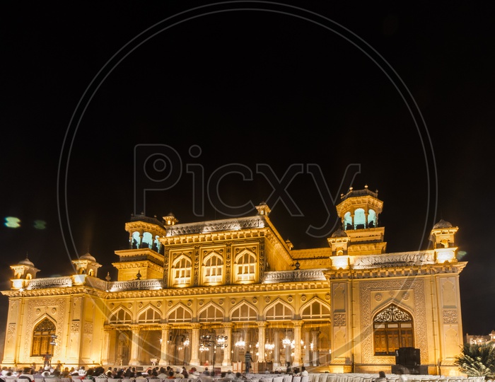 Night View of Chowmohalla Palace, Hyderabad