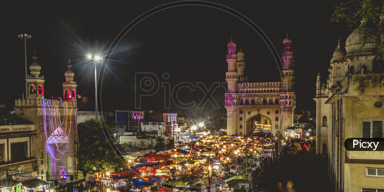 Night View of Charminar, Hyderabad