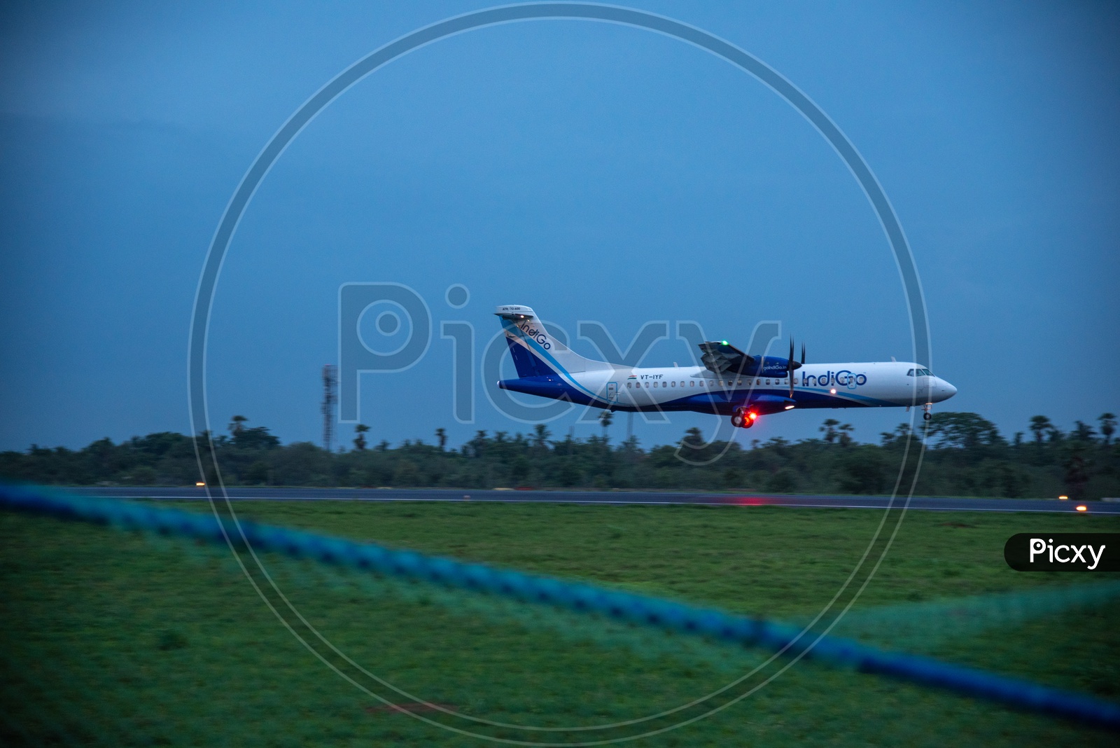 Indogo Airlines VT-IYF flight Landing at Vijayawada International Airport