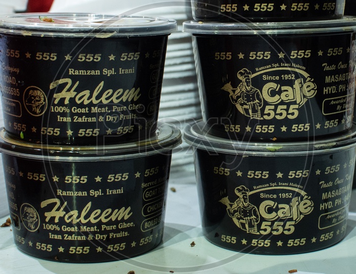 Packaged Haleem at Cafe 555