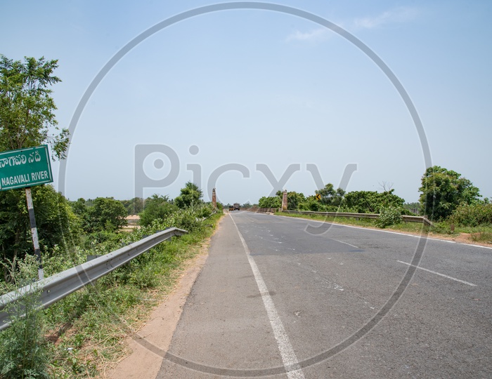 A bridge on Nagavali River in Srikakulam District, NH 16.