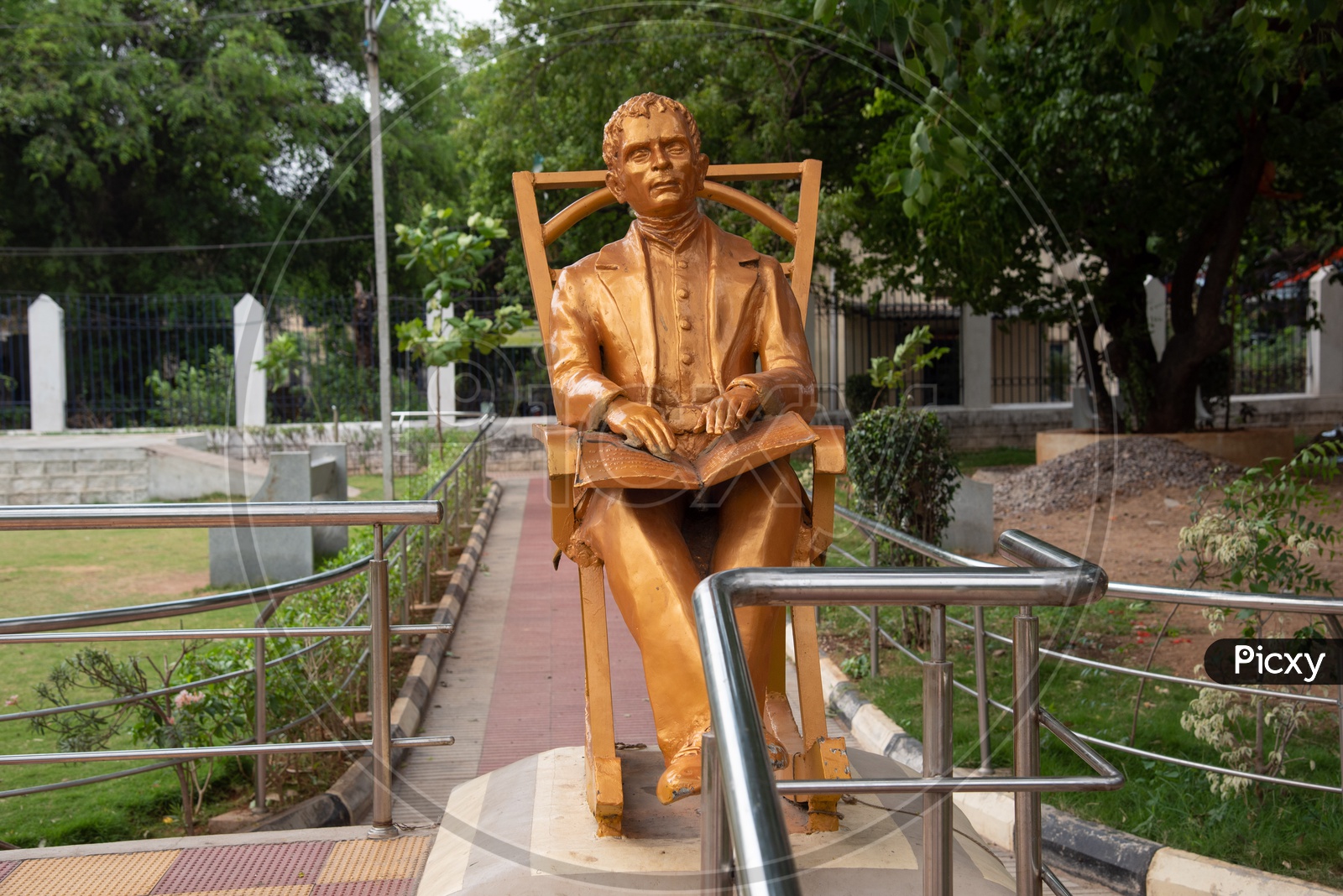 Sir Louis Brailles Statue at a Park in Hyderabad