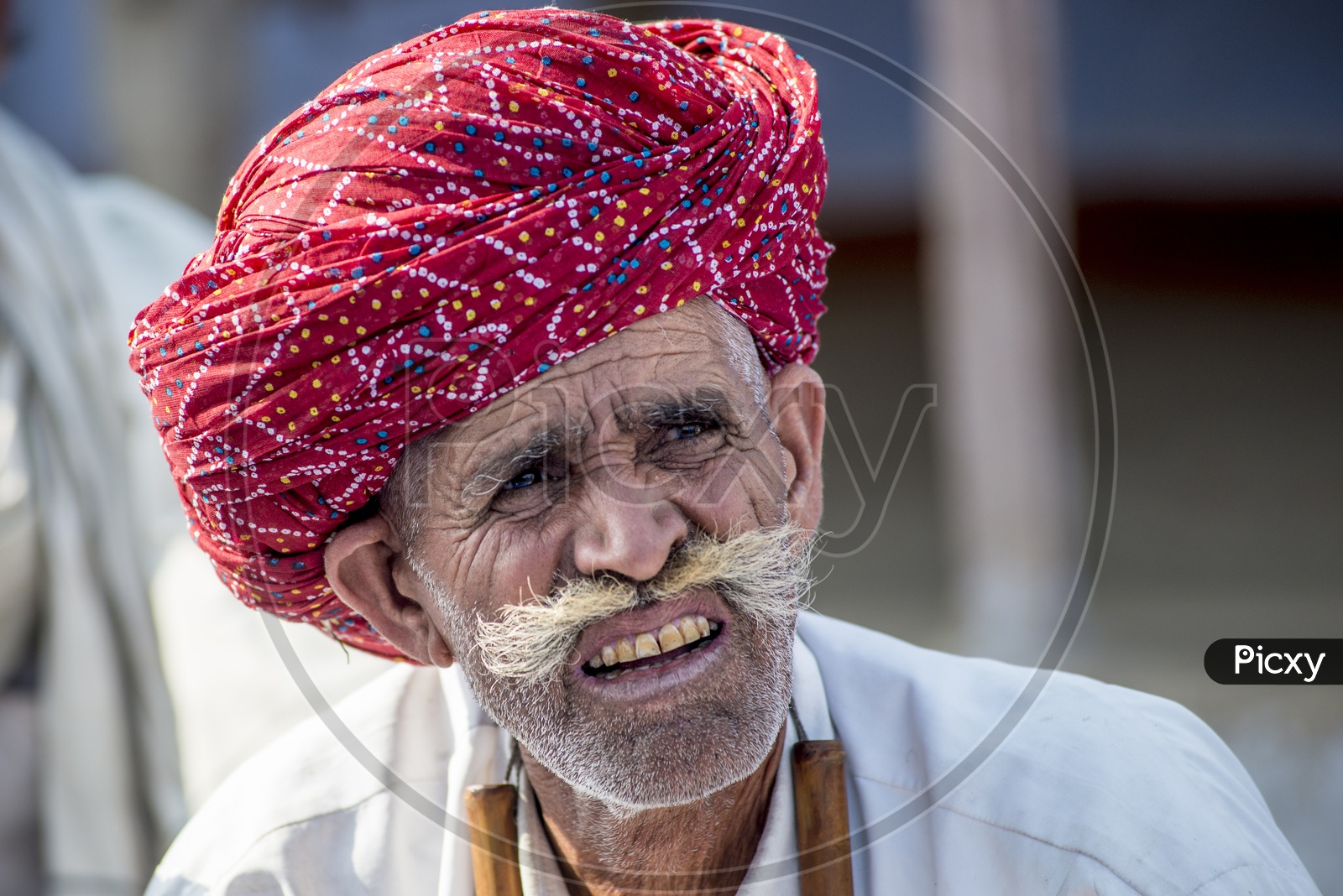Rajasthani man in Traditional Turban at Soda Village, Jaipur