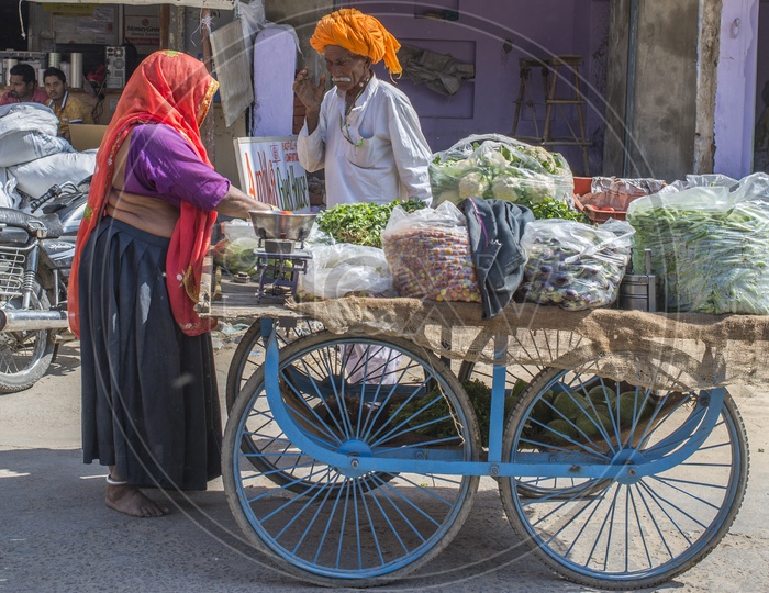 Vegetable Vendor in Pushkar
