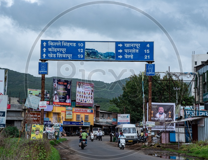 Entrance road leading to Sinhagad Fort, Pune