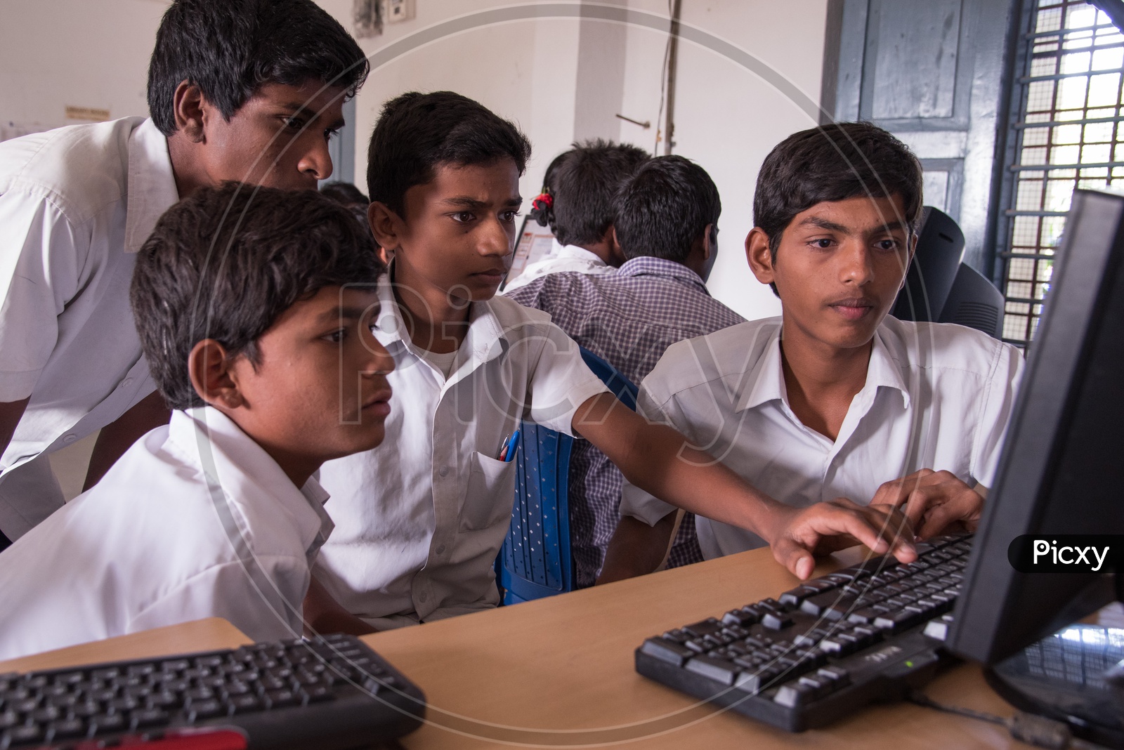 Computer Lab in  a Govt. School in Telangana