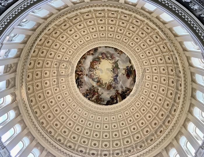 Rotunda, the center dome of US Capitol