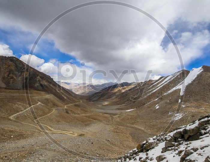 Twisted ghat Roads in Leh Ladakh Area