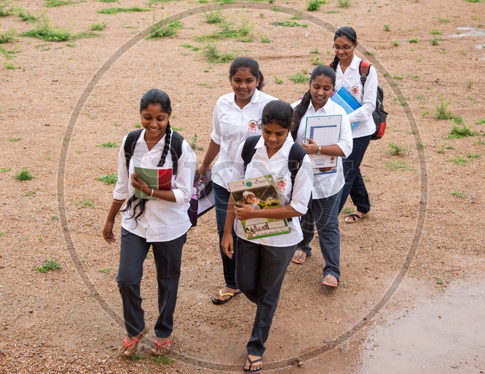 Students  heading to examination hall at an Educational Institute in Hyderabad