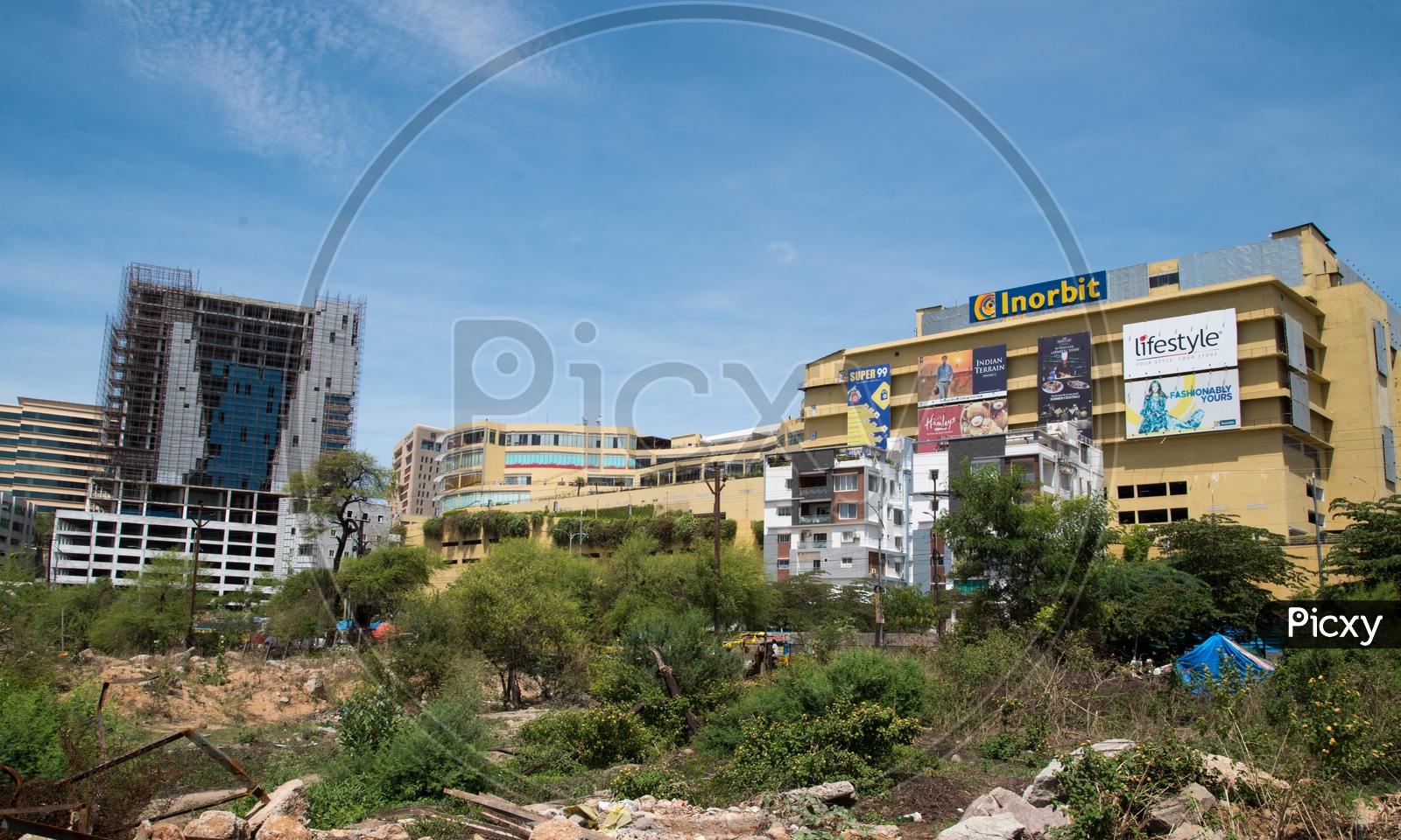 Inorbit Mall view from Durgam Cheruvu