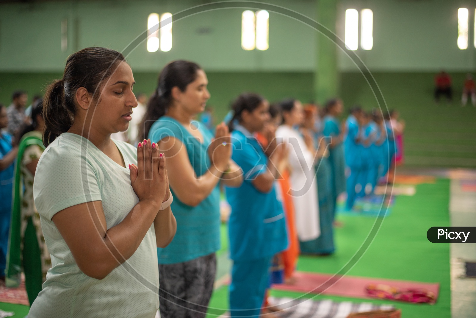 Women Practicing Yoga, International Yoga Day, 2018
