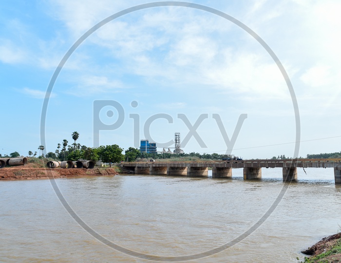 River Godavari Water rushing through the Right main Canal of Polavaram Project to get merged at Ibrahimpatnm into River Krishna.