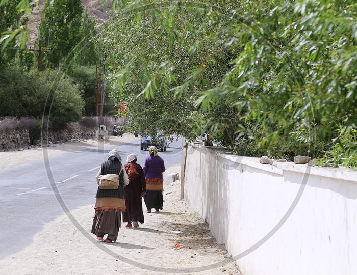 Streets of Shey Monastery