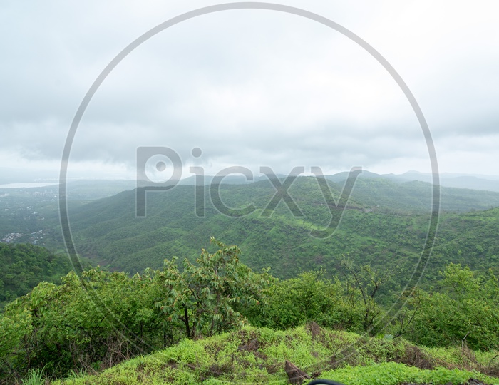 View from Hill Top enroute to Sinhagad Fort